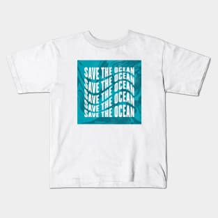 Save the ocean waves Kids T-Shirt